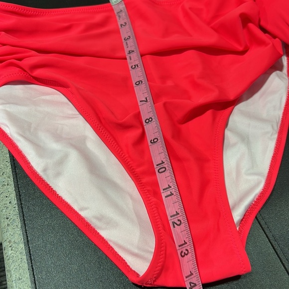 Tempt Me Sweetheart criss cross padded top w/tie back,ruched high waist bottoms - Picture 8 of 10